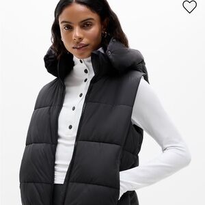 Athleta Women's Black Quilted Vest